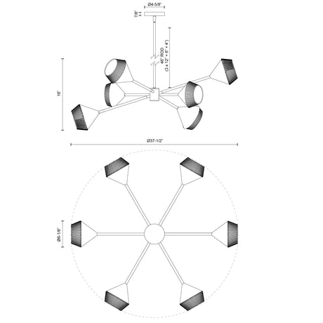 Alora Mood Daphne 38-in Chandelier