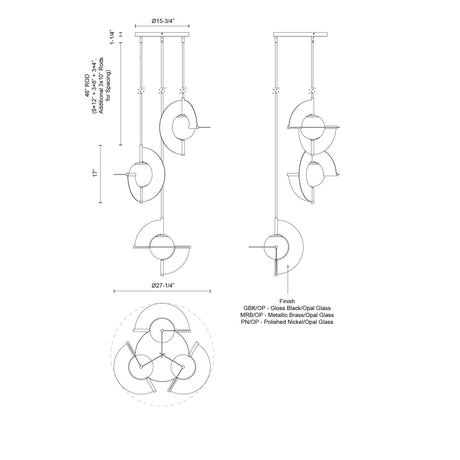 Kuzco Scorpio 27-in Chandelier