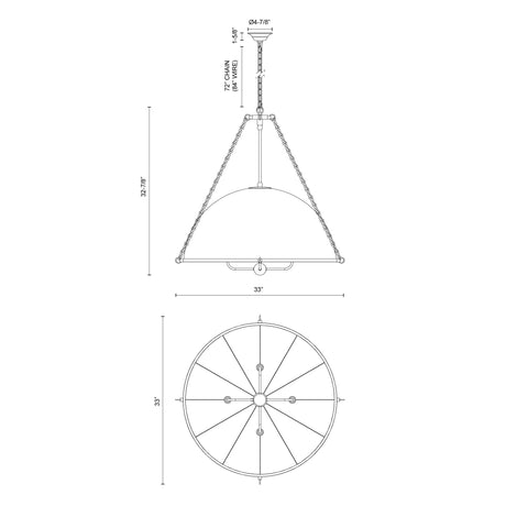 Alora Mood Crosby 33-in Chandelier