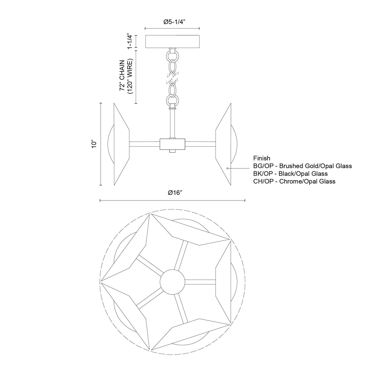 Kuzco Cleo 16-in Chandelier
