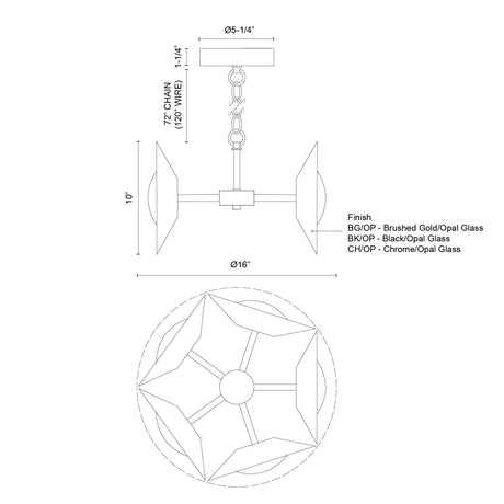 Kuzco Cleo 16-in Chandelier