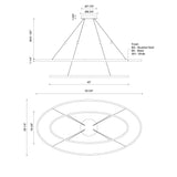 Kuzco Ovale 53-in 2 Layer Chandelier