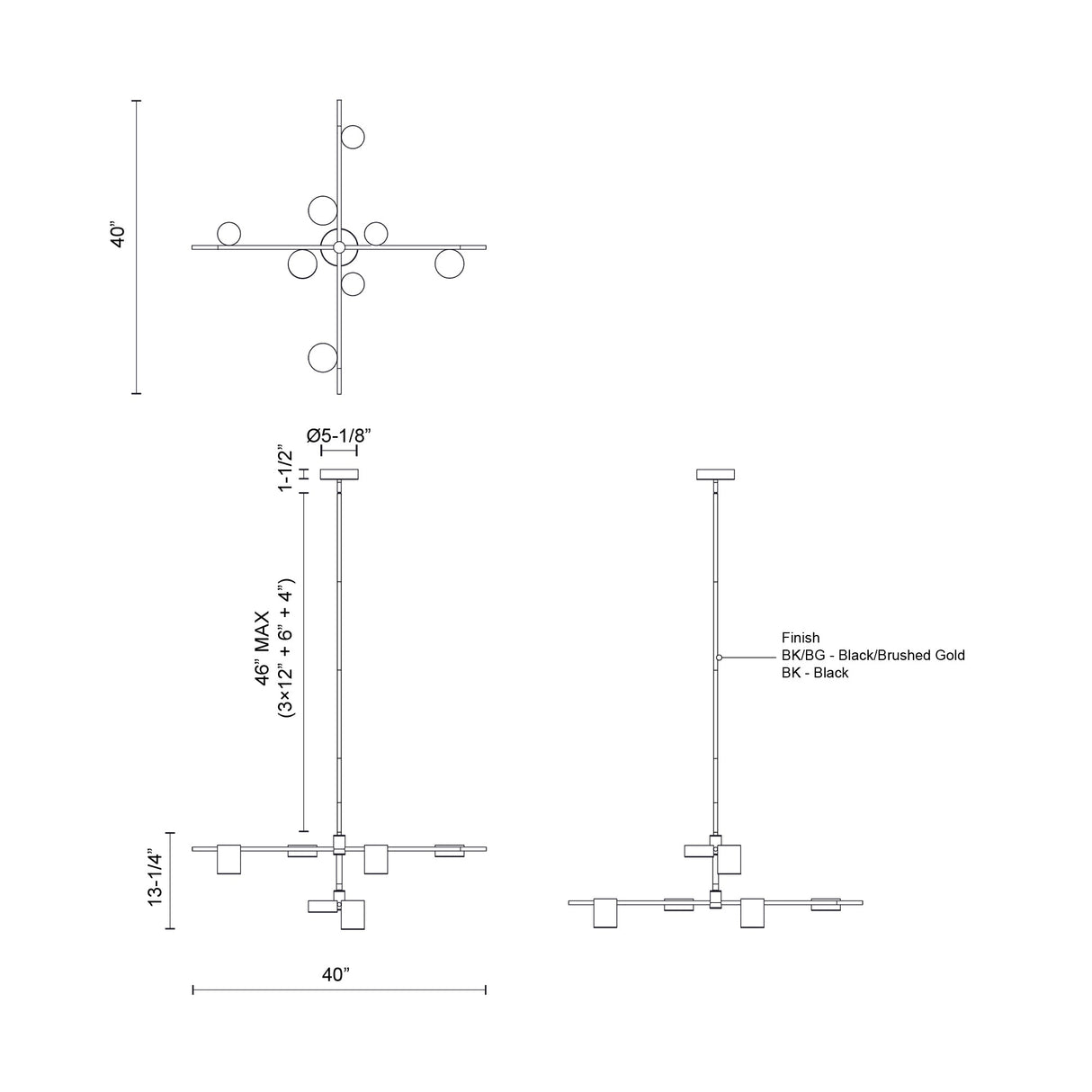 Kuzco Jayden 40-in Chandelier
