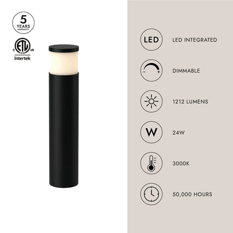 Kuzco Chadworth 30-in Exterior Bollard