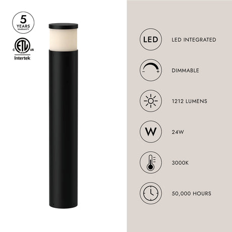 Kuzco Chadworth 40-in Exterior Bollard