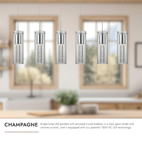 Kuzco Champagne 4-in 6 Head Multi Pendant