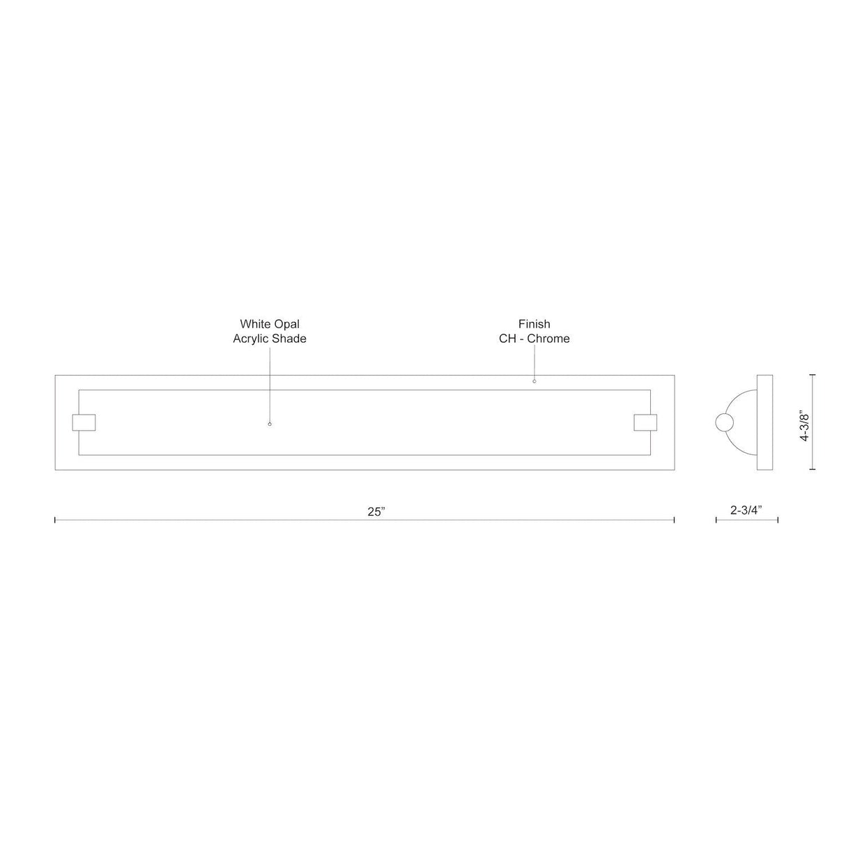 Kuzco Charlotte 25-in Vanity Light