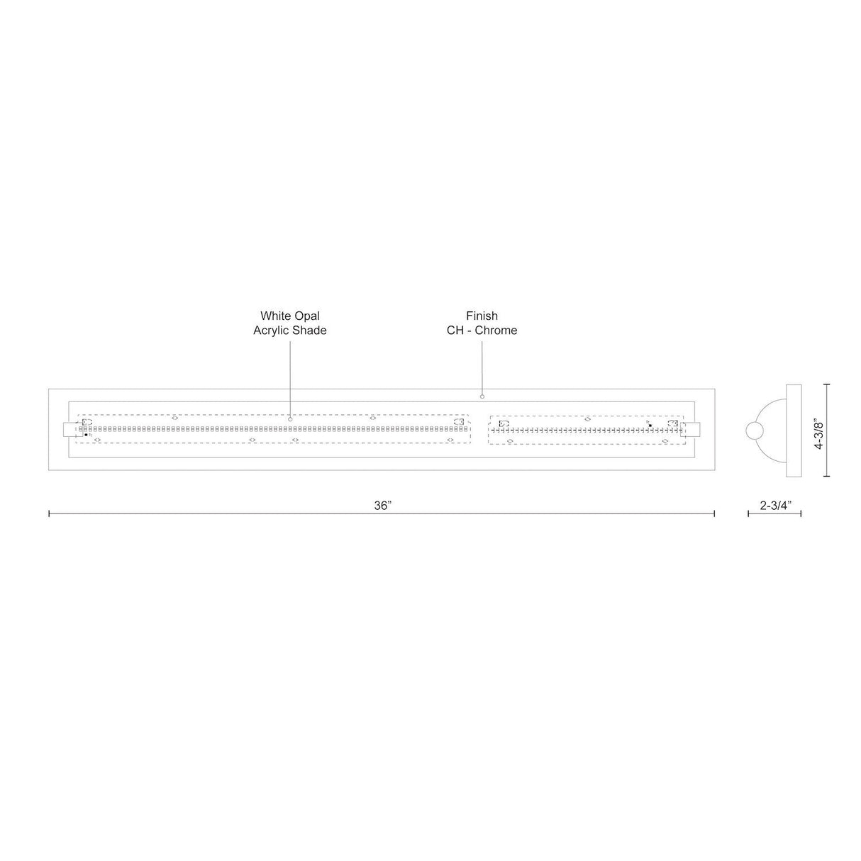 Kuzco Charlotte 36-in Vanity Light