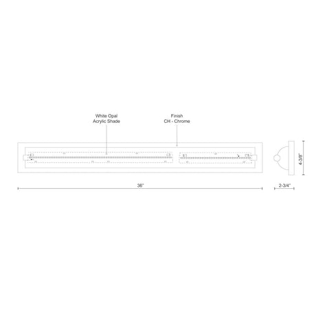 Kuzco Charlotte 36-in Vanity Light
