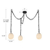Alora Mood Cherise 7-in 3-Head Multi Pendant