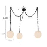 Alora Mood Cherise 12-in 3-Head Multi Pendant