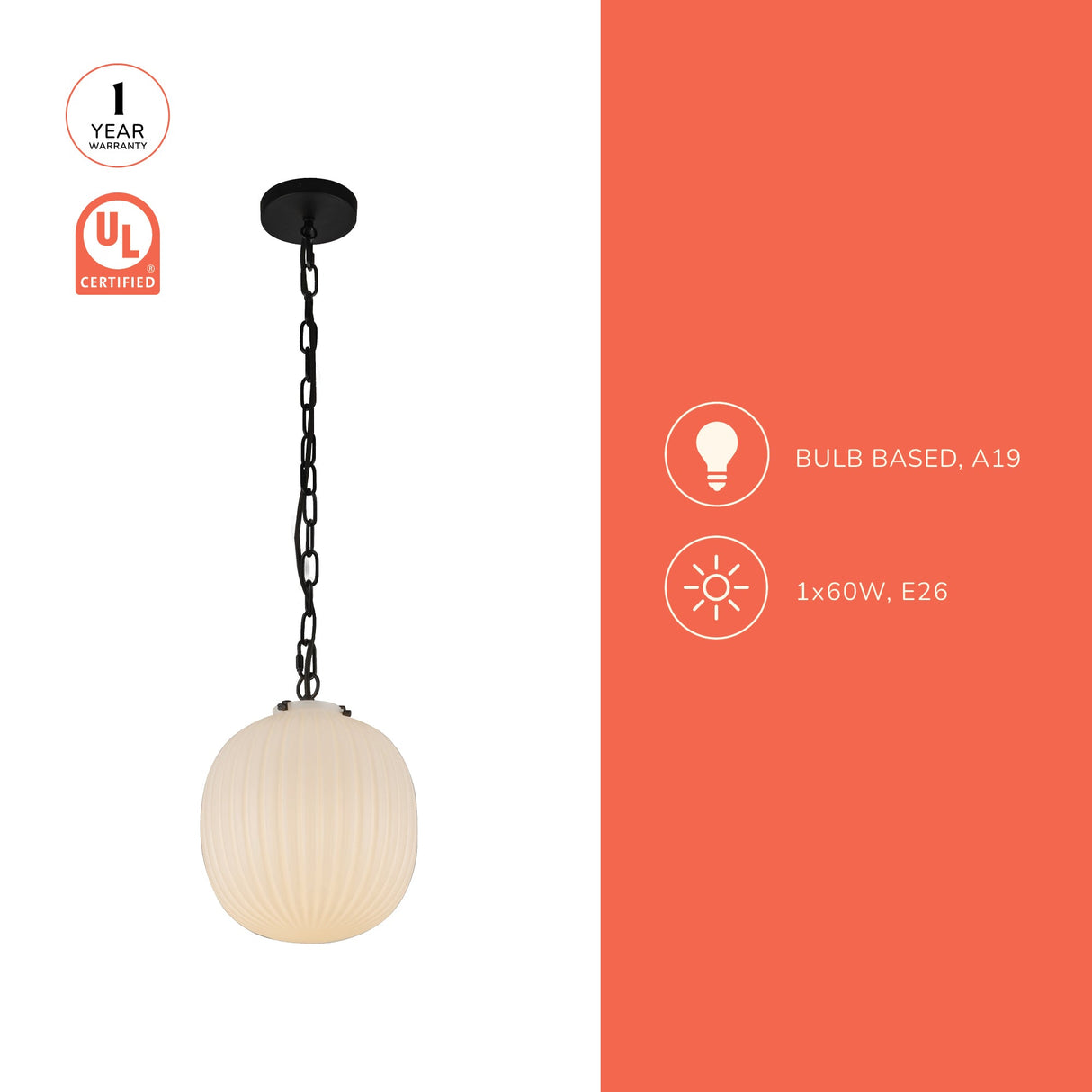 Alora Mood Cherise 12-in Pendant