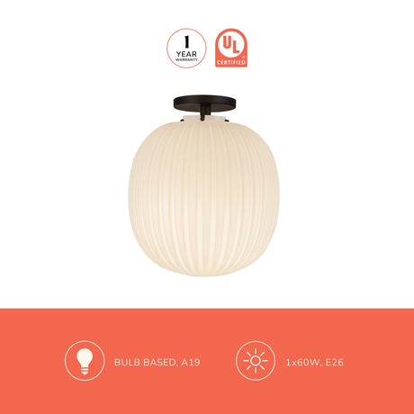 Alora Mood Cherise 12-in Semi-Flush Mount