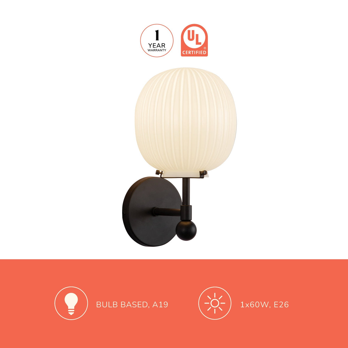 Alora Mood Cherise 7-in Wall/Vanity Light