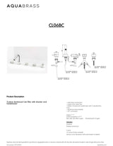 5-piece deckmount tub filler with diverter and handshower