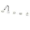 5-piece deckmount tub filler with diverter and handshower