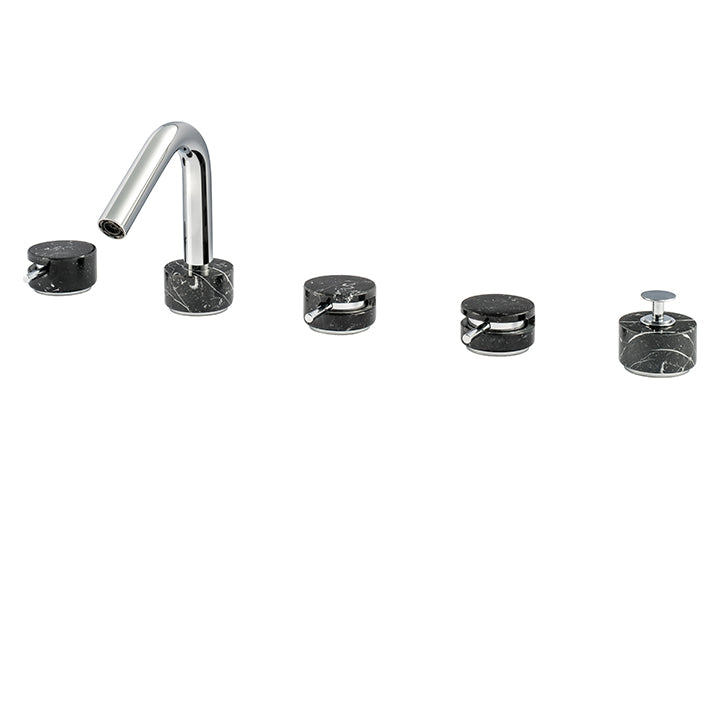 5-piece deckmount tub filler with diverter and handshower
