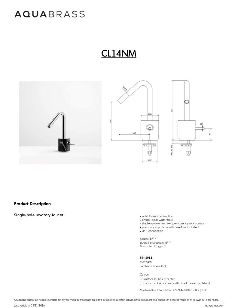 Single-hole lavatory faucet