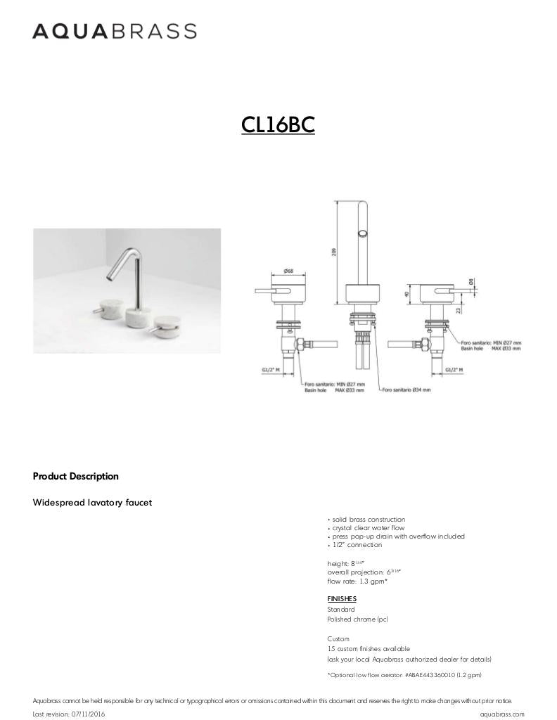 Widespread lavatory faucet