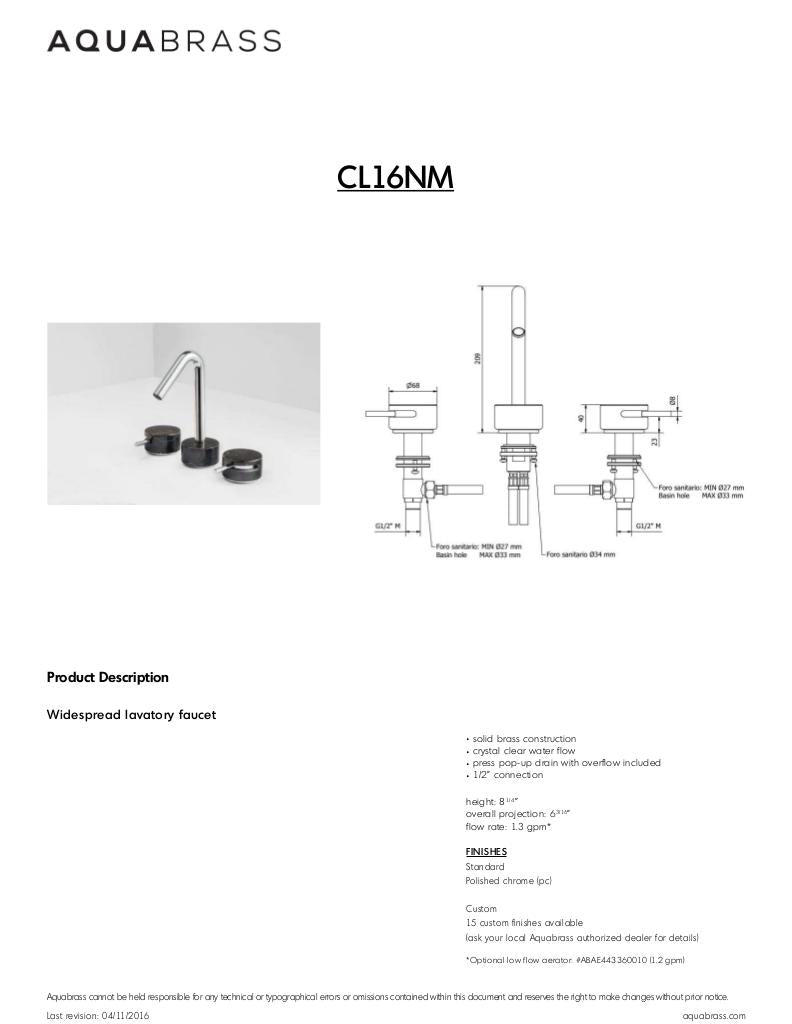 Widespread lavatory faucet