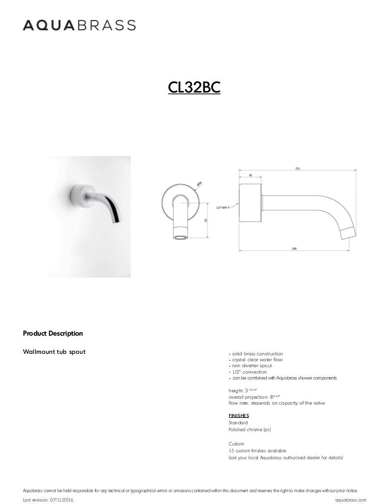 8" round tub spout