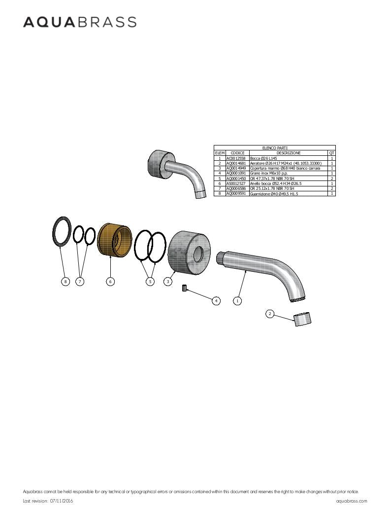 8" round tub spout