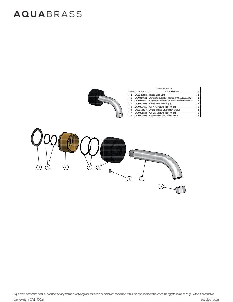8" round tub spout