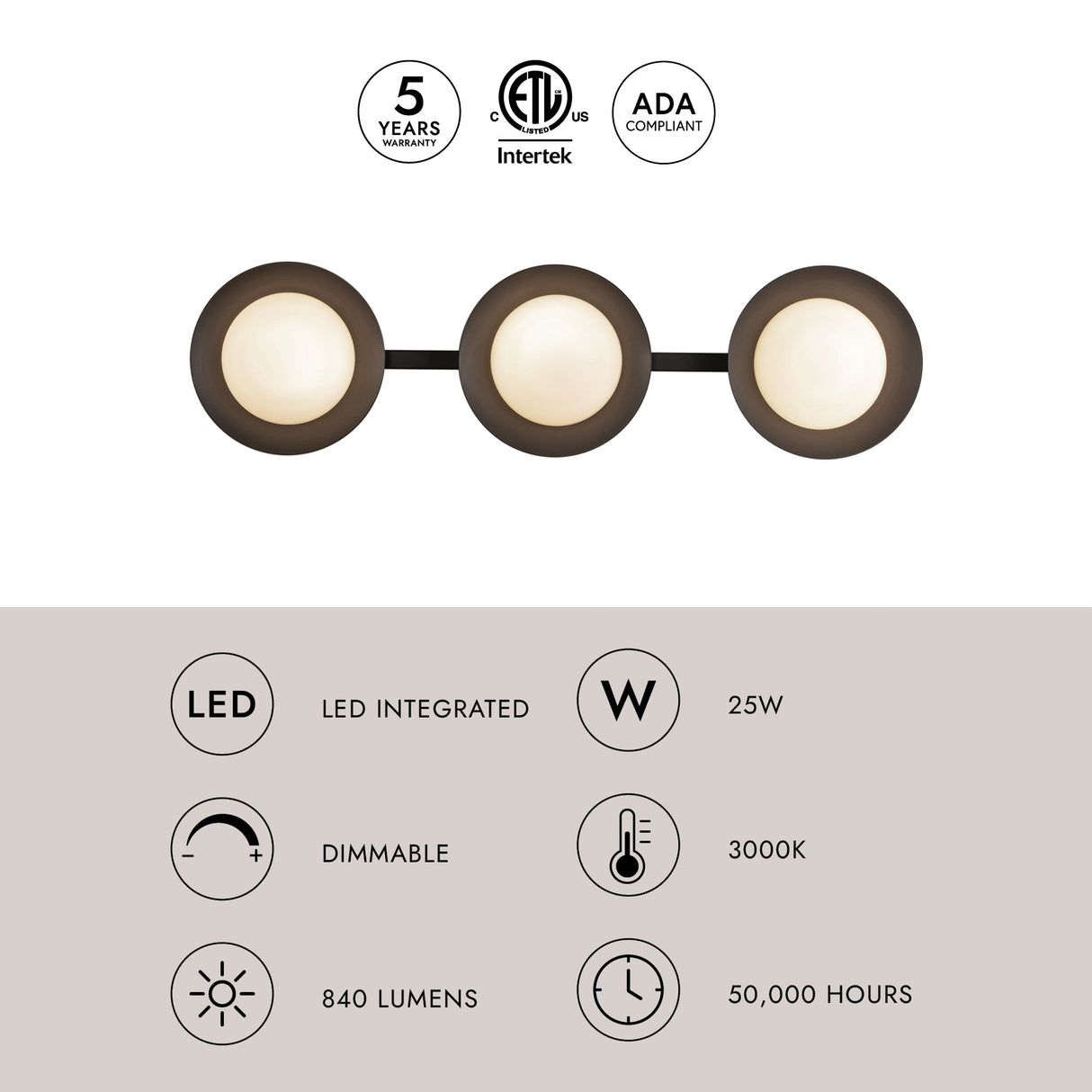 Kuzco Cleo 23-in Vanity Light