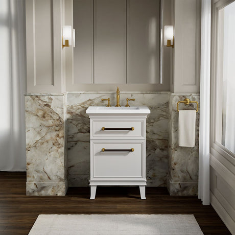 Artifacts™ 24" bathroom vanity cabinet with sink and quartz top