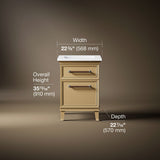 Artifacts™ 24" bathroom vanity cabinet with sink and quartz top
