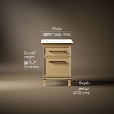 Artifacts™ 24" bathroom vanity cabinet with sink and quartz top