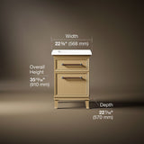 Artifacts™ 24" bathroom vanity cabinet with sink and quartz top