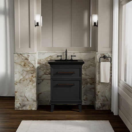 Artifacts™ 24" bathroom vanity cabinet with sink and quartz top
