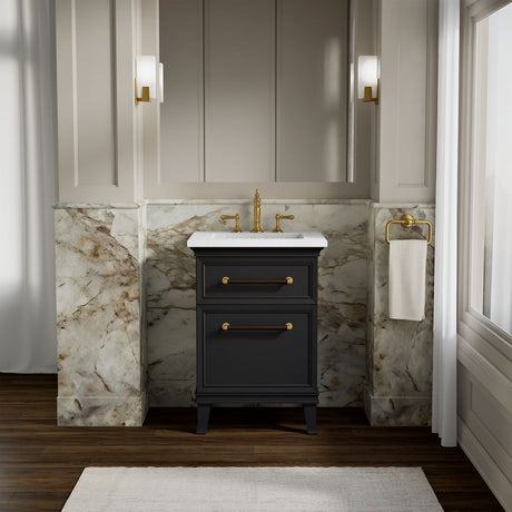 Artifacts™ 24" bathroom vanity cabinet with sink and quartz top