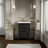 Artifacts™ 24" bathroom vanity cabinet with sink and quartz top