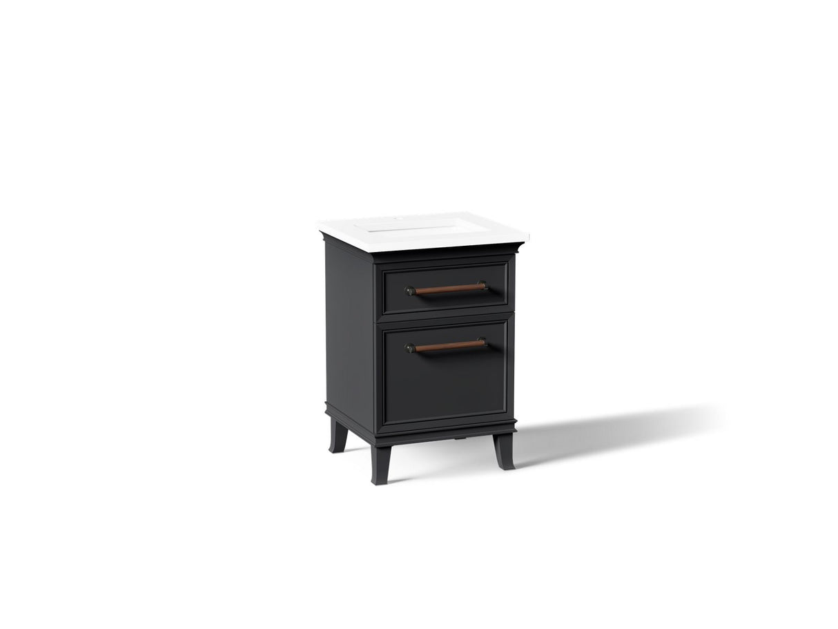 Artifacts™ 24" bathroom vanity cabinet with sink and quartz top