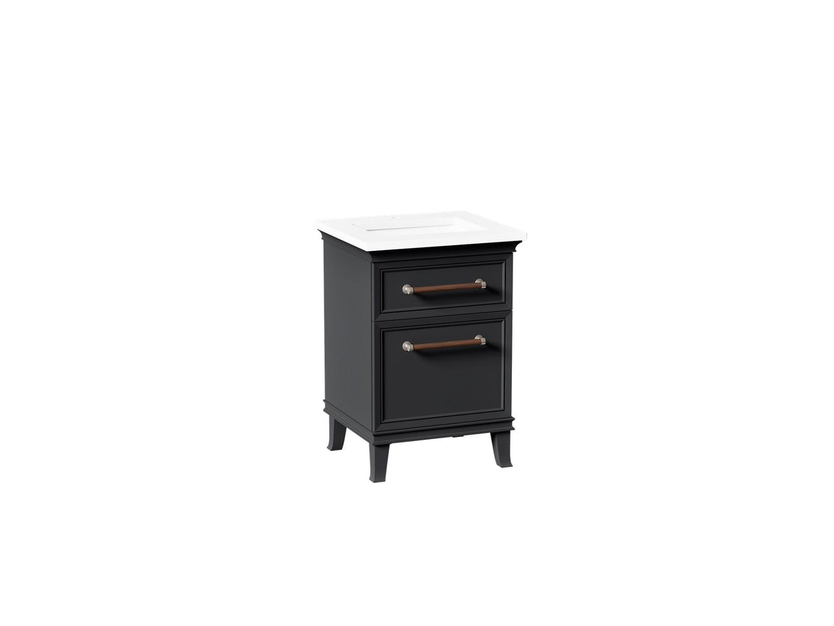 Artifacts™ 24" bathroom vanity cabinet with sink and quartz top