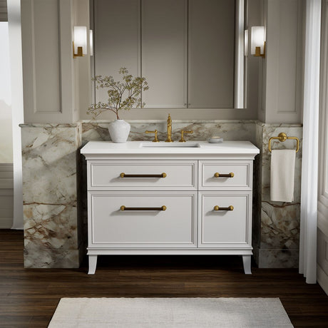 Artifacts™ 48" bathroom vanity cabinet with sink and quartz top