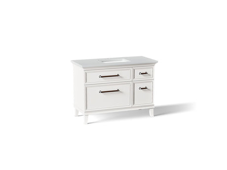 Artifacts™ 48" bathroom vanity cabinet with sink and quartz top