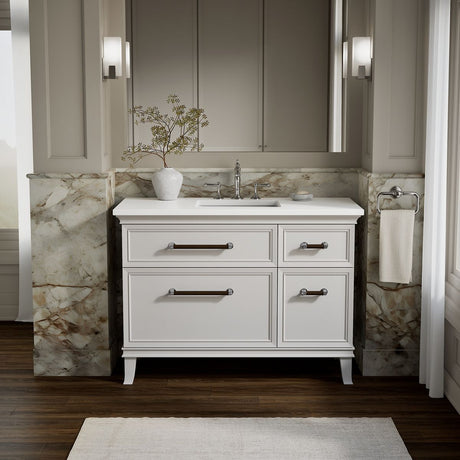 Artifacts™ 48" bathroom vanity cabinet with sink and quartz top