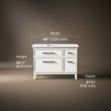Artifacts™ 48" bathroom vanity cabinet with sink and quartz top
