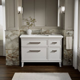 Artifacts™ 48" bathroom vanity cabinet with sink and quartz top