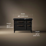 Artifacts™ 48" bathroom vanity cabinet with sink and quartz top