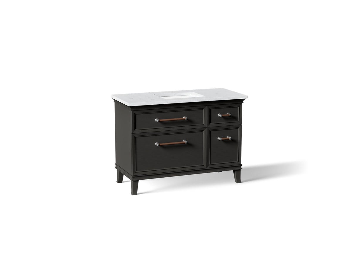 Artifacts™ 48" bathroom vanity cabinet with sink and quartz top