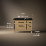 Artifacts™ 48" bathroom vanity cabinet with sink and quartz top