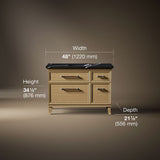 Artifacts™ 48" bathroom vanity cabinet with sink and quartz top