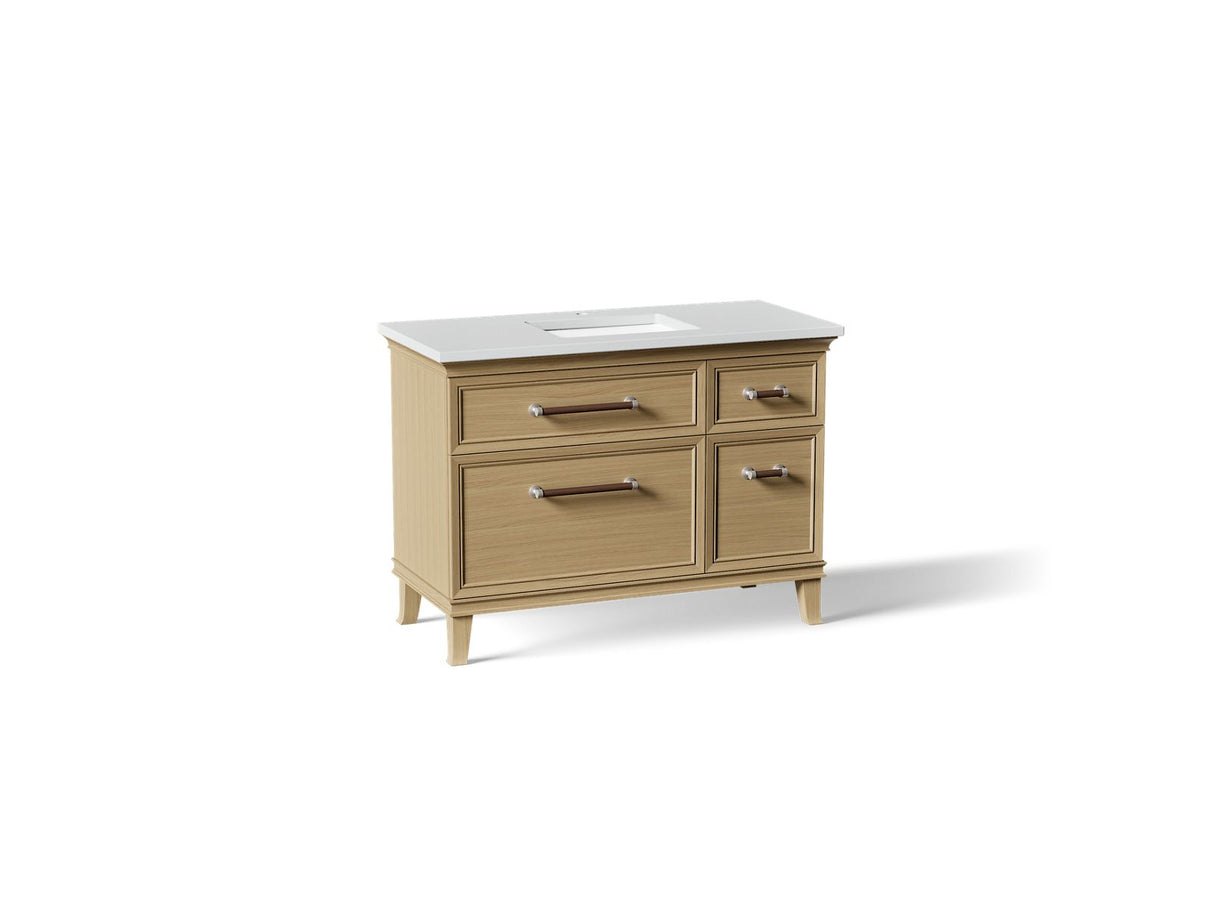 Artifacts™ 48" bathroom vanity cabinet with sink and quartz top