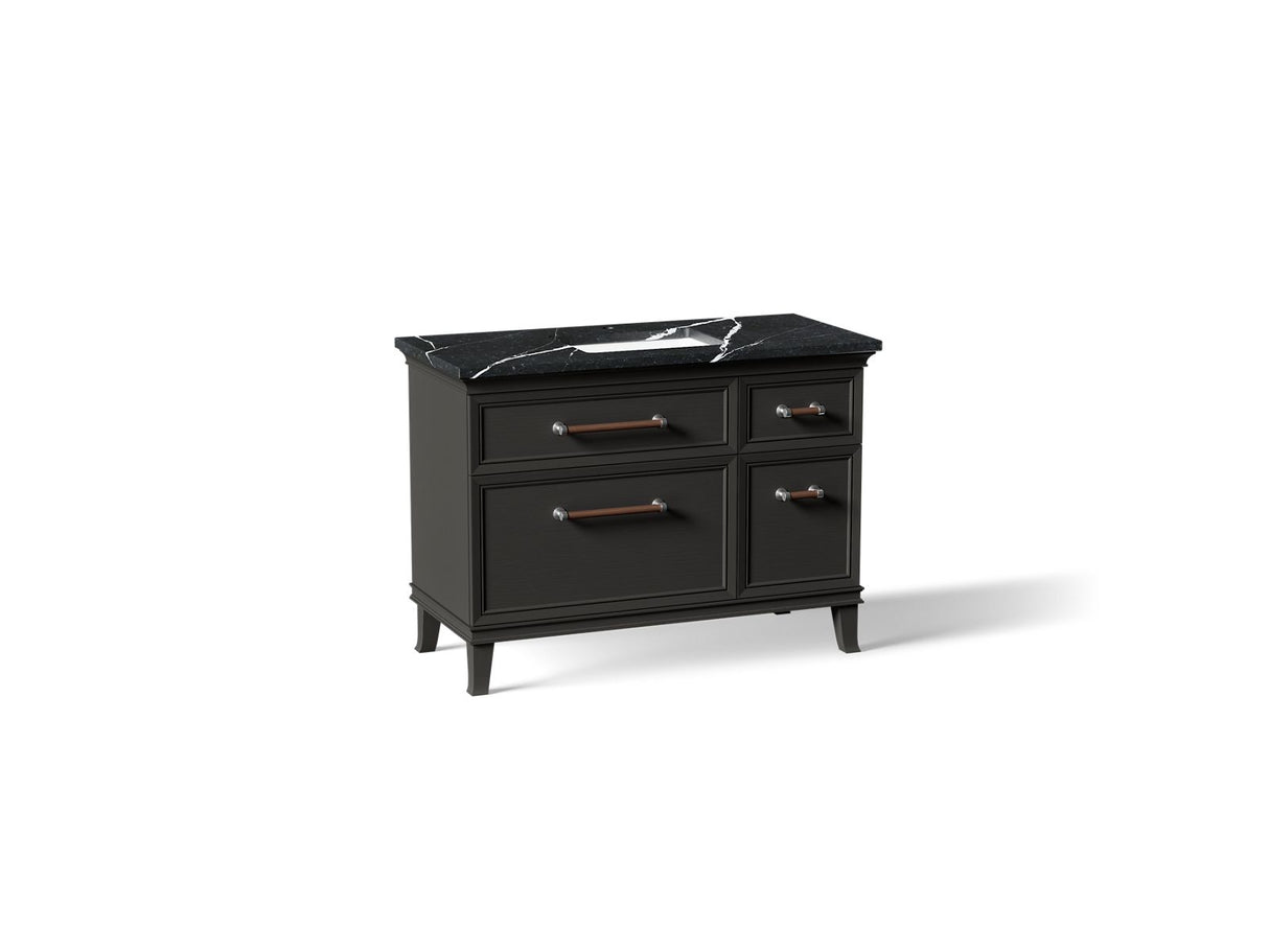 Artifacts™ 48" bathroom vanity cabinet with sink and quartz top