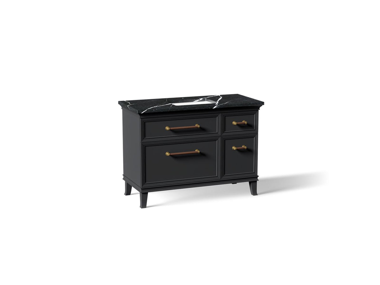 Artifacts™ 48" bathroom vanity cabinet with sink and quartz top