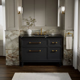 Artifacts™ 48" bathroom vanity cabinet with sink and quartz top
